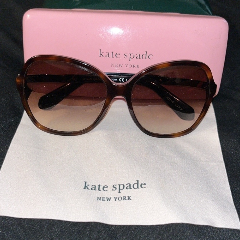 Kate Spade Jolyn brown tortoise shell sunglasses - Picture 4 of 11